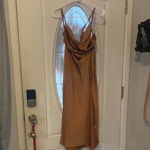 Hello Molly Stand on My Own Rust Midi Dress